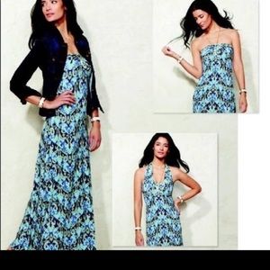 CAbi halter maxi dress